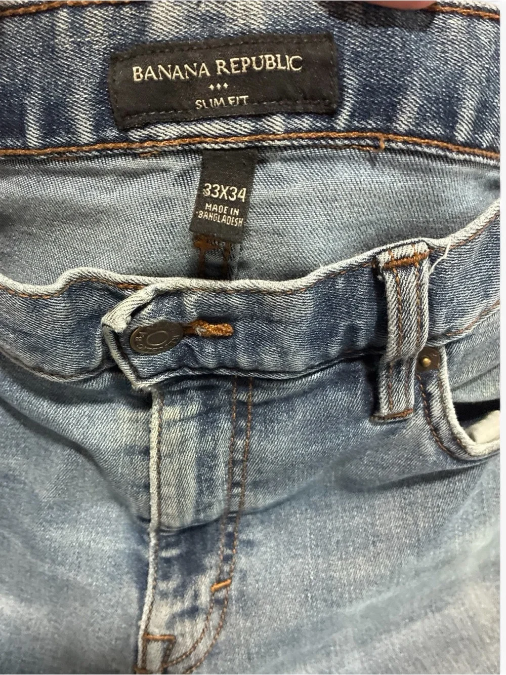 Banana Republic Men's Straight Jeans in Faded Blue